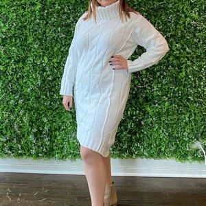White sweater dress size medium (8-10)